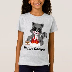Niedlicher T - Shirt des Raccoon-glücklichen