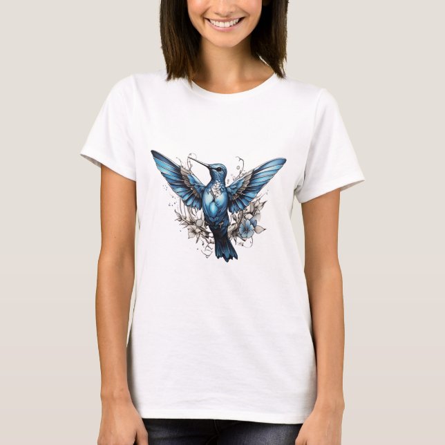 Niedlicher T - Shirt für Hummingbird (Vorderseite)