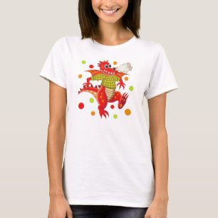 Niedlicher T - Shirt mit Cartoon Drachen