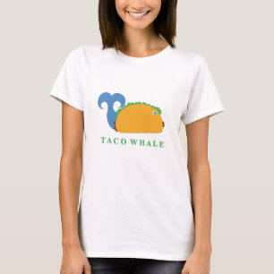 Niedlicher Taco Whale Cartoon-Charakter T-Shirt