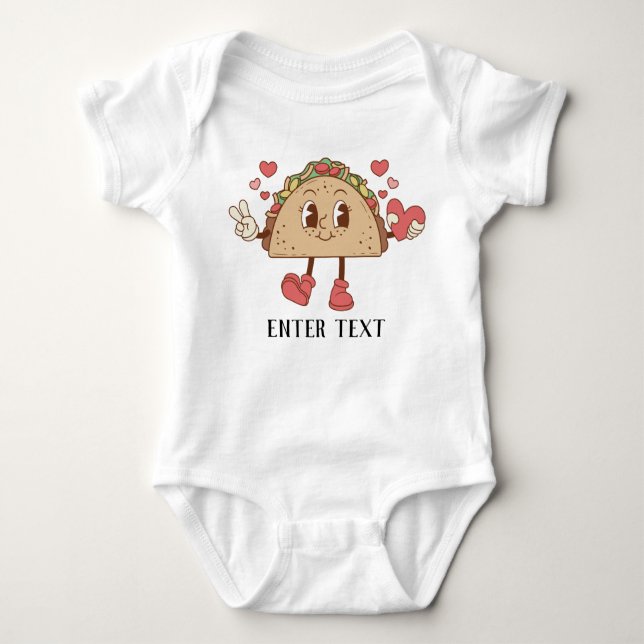Niedlicher Tacos Baby Bodysuit  Cartoon Baby Strampler (Vorderseite)