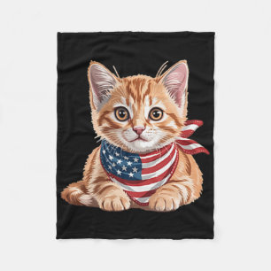 Niedlicher Tag der Katze Sommerflagge Fleecedecke