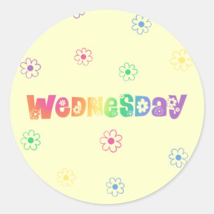 Niedlicher Tag der Woche Mittwoch Runder Aufkleber