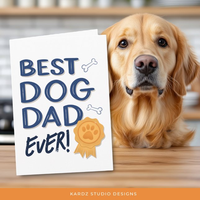 Niedlicher Tag des besten Hundes-Vaters je Karte (The card is shown in 5 x 7 inches. Personalize your message and select your size before checkout.)