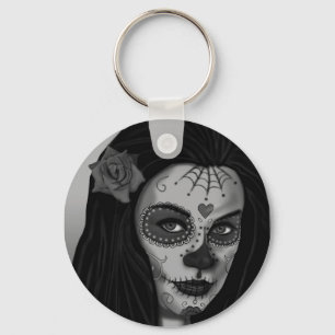 Niedlicher Tag des toten Gothic Girl-Schlüsselanhä Schlüsselanhänger