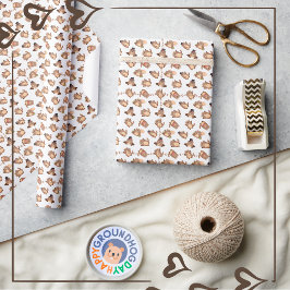 Niedlicher Tag für die Hintergrundfarbe Geschenkpapier