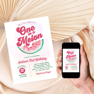 Niedlicher Tag im Melon Watermelon Erstgeburt Einladung