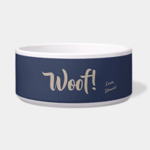 Niedlicher Tan Text Navy Blue Personalisiert Pet