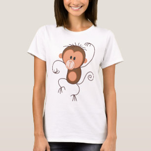 Niedlicher Tanzen-Affe T-Shirt