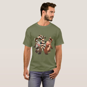 Niedlicher Tanzen-Cartooncoatimundis-T - Shirt