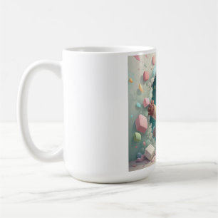 Niedlicher Teddy Bär bricht durch Mauer Kinderzi Kaffeetasse