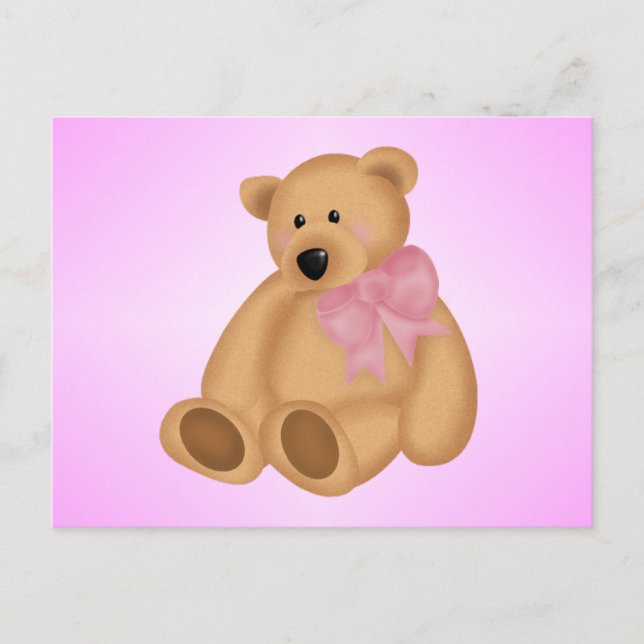 Niedlicher Teddy-Bär, für Baby-Girl Postkarte (Vorderseite)