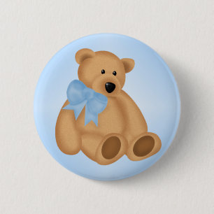 Niedlicher Teddy-Bär, für Baby-Jungen Button