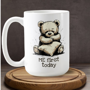 Niedlicher Teddy Bär Hug Kissen Braune Selbstverso Kaffeetasse