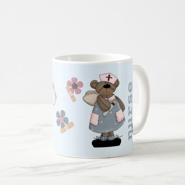 Niedlicher Teddy Bär Individuelle Name Geschenkide Tasse (VorderseiteRechts)
