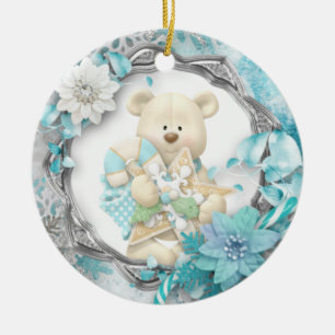 Niedlicher Teddy Bär Keramik Ornament