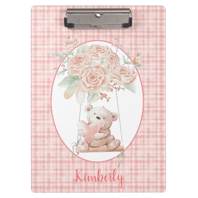 Niedlicher Teddy Bär Klemmbrett (Vorderseite)