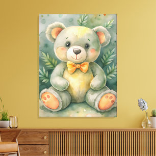 Niedlicher Teddy Bär Leinwanddruck