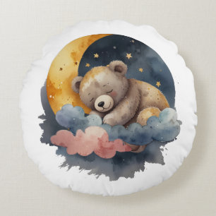 Niedlicher Teddy Bär Rundes Kissen