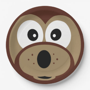 Niedlicher Teddy-Bärn-Gesichts-Papier-Teller Pappteller