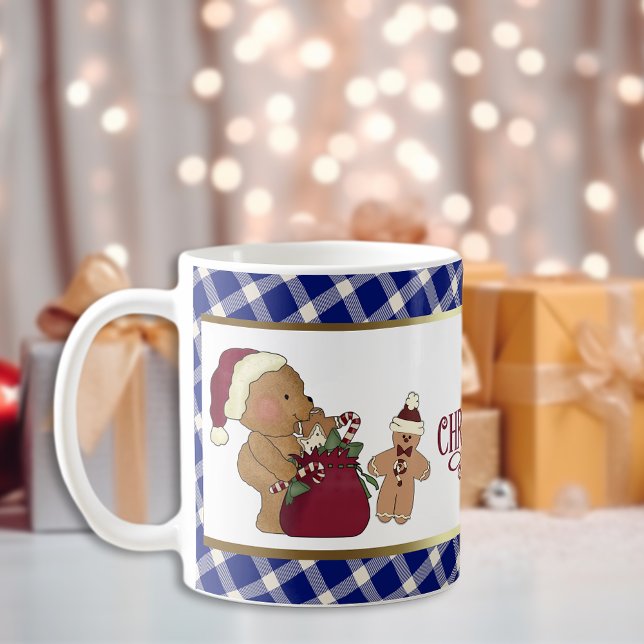 Niedlicher Teddy Bear and Gingerbrot Man Kaffeetasse (Von Creator hochgeladen)