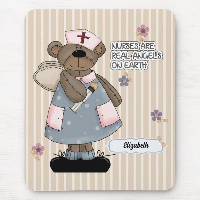 Niedlicher Teddy Bear Angel Geschenk Maus Pad für  Mousepad (Vorne)