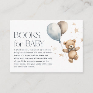 Niedlicher Teddy Bear & Balloons Books for Baby Begleitkarte