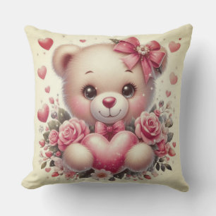 Niedlicher Teddy Bear Clipart Throw Kissen