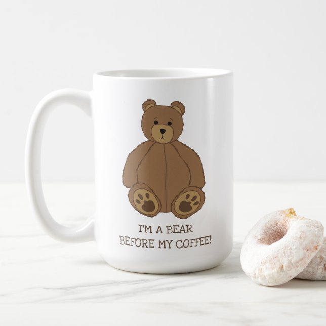 Niedlicher Teddy Bear Coffee Tasse (Mit Donut)