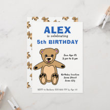 Niedlicher Teddy Bear Kinder Junge Geburtstag