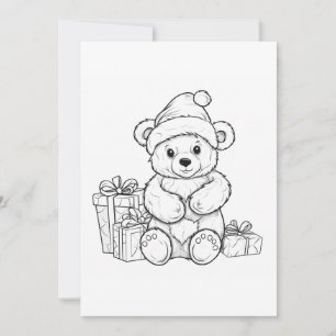 Niedlicher Teddy Bear Santa Kids Weihnachten