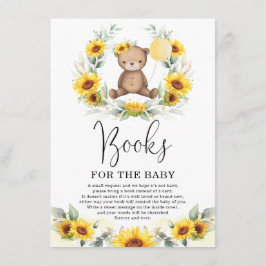 Niedlicher Teddy Bear Sonnenblumen Grünbücher für Begleitkarte