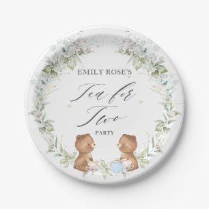 Niedlicher Teddy Bears Tee für 2. Geburtstag Part Pappteller