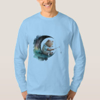 Niedlicher Teddybär auf dem Mond, Plush-Cartoon-Bä