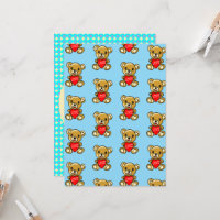 Niedlicher Teddybär Herz mit Liebe - Adorable