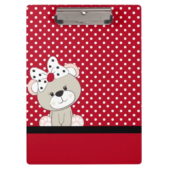 niedlicher Teddybär Klemmbrett (Vorderseite)