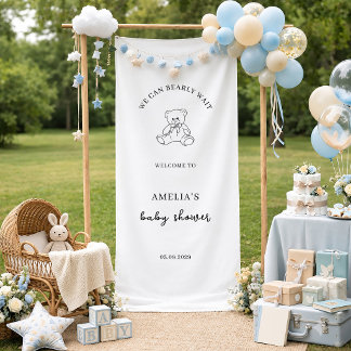 Niedlicher Teddybär Lustiger Spruch Baby Shower Wi Banner