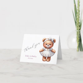 Niedlicher Teddybär mit Balloons und Geschenken Dankeskarte
