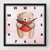 Niedlicher Teddybär mit einem roten Herz