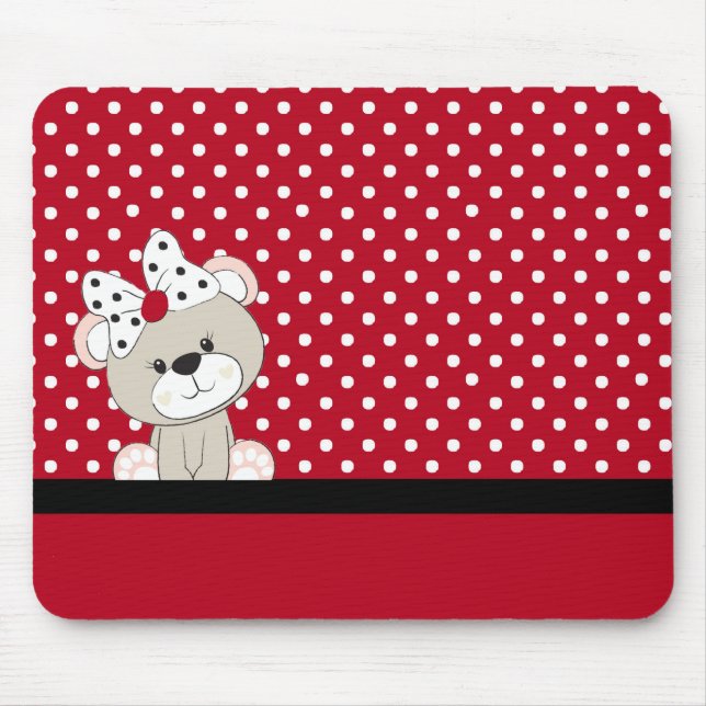niedlicher Teddybär Mousepad (Vorne)
