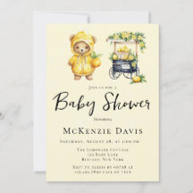 Niedlicher Teddybär und Lemonade Babydusche