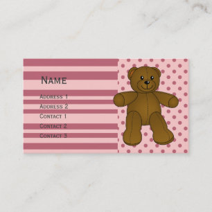 Niedlicher Teddybär Visitenkarte