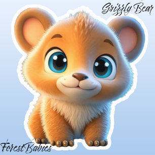 Niedlicher Teddybären-Cartoon Graphic Wild Nature Aufkleber