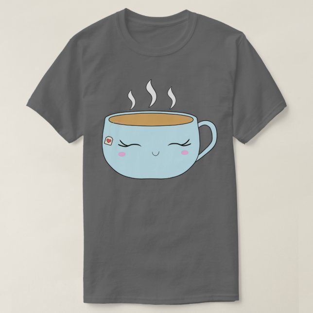 Niedlicher Teecup Blau T-Shirt (Design vorne)