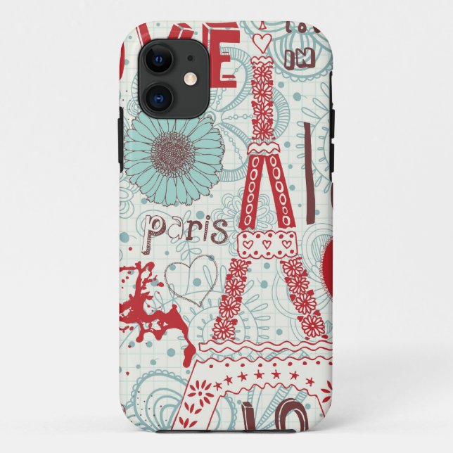 Niedlicher Telefonfall Paris I Case-Mate iPhone Hülle (Rückseite)