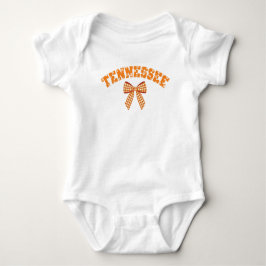 Niedlicher Tennessee Orange Kids Bow überprüft Baby Strampler