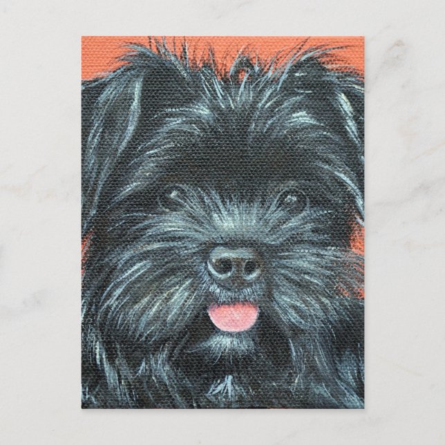 Niedlicher Terrier Dog Malerei Postkarte (Vorderseite)