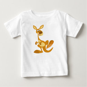 Niedlicher Thumping Cartoon-Känguru-Baby-T - Shir Baby T-shirt