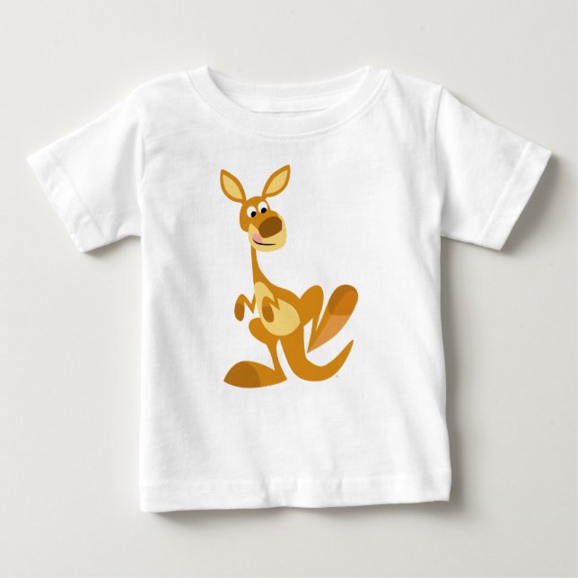 Niedlicher Thumping Cartoon-Känguru-Baby-T - Shirt (Vorderseite)