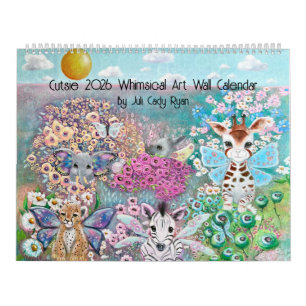 Niedlicher Tiere 2026 Whimsical Art Kalender